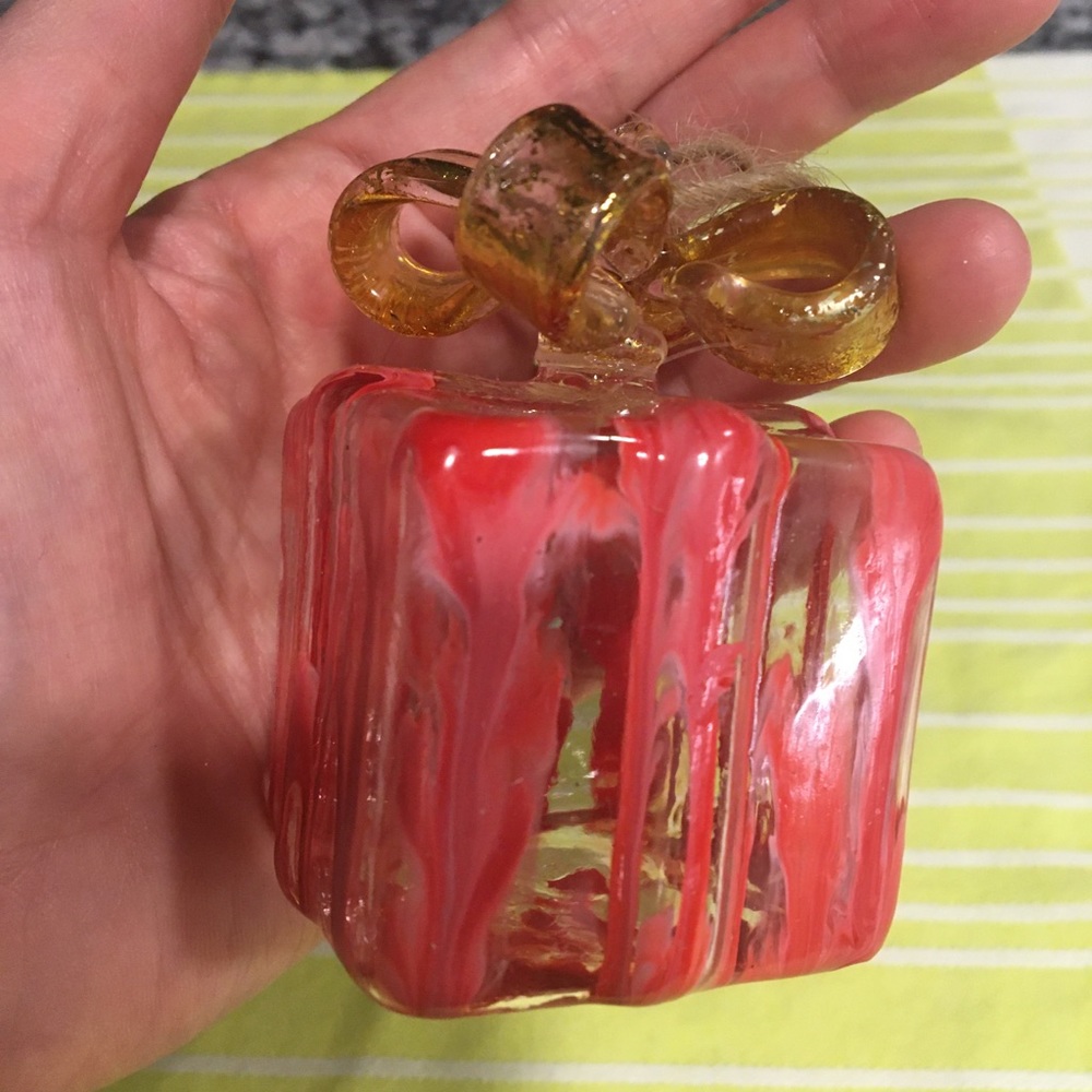Glass Blown Bow Tied Ornament